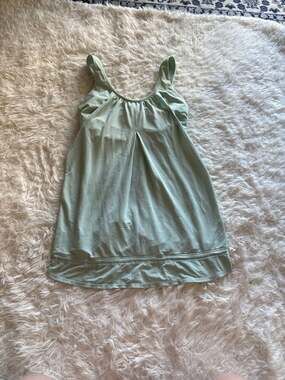 Lululemon No-Limit Tank Top Mint Green Striped Size 6